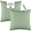 Esprit Home Set di 2 federe di alta qualità, 40 x 40 cm, in cotone, colore verde, 2 pezzi, federe con logo Esprit, ricamate, double face, con chiusura lampo