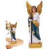 Generic Statua in resina ' San Raffaele - Decorazione da tavolo con angelo, statuetta natalizia | Ideale per mobili TV, comodini, librerie, scrivanie, perfetta per decorare spazi festivi