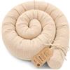 Totsy Baby Cuscino per dormire laterale e per il corpo 150 cm - Mussola Cuscino lungo Decorazione per cameretta bambina e bambino Oeko-Tex Beige chiaro Mussola