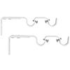 Luance 2 Supporti per aste per tende a doppia gronda Ø 20 mm, regolabili interasse regolabile estensibile da 165-190 mm, colore bianco opaco, (1 set di 2 supporti per aste)
