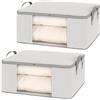Dekorinex 2 Pezzi 55 x 35 x 25cm Scatole Vestiti Cambio Stagione | Contenitori Vestiti Cambio Stagione, Scatole Per Vestitis Rigide, Organizer Per Armadio Vestitis, per Cuscini, Asciugamani
