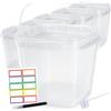 Üka Pack 6 Secchi Trasparenti in Polipropilene da 5,4 L - 20x20x20,5 cm.
