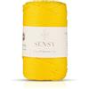 S SENSY Sensy, Cordoncino in poliestere da 5 mm, 91,4 m, 100% polipropilene, macramè, 5 mm, per uncinetto, macramè, filo per uncinetto, filo per lavori a maglia (giallo)