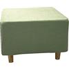 Highdi Copri Pouf Quadrato Elasticizzato, Spandex Copertura Dell'Ottomano Tinta Unita Copri Poggiapiedi Poltrona per Soggiorno, Morbido Lavabile Fodere per Sgabello (L,verde jacquard 1)