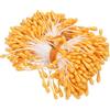 PATIKIL 3mm Stami Doppi Fiori, 300 Pezzi Stami Fiori Artificiali Pistilli Perle Opache Per DIY Decorazioni Natalizie Biglietti Matrimonio, Giallo Dorato