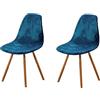 Highdi Coprisedia Elasticizzati con Schienale 2 pezzi, Velluto Coprisedie con Schienale Elasticizzato Lavabile Blu Pavone Coprisedia Ufficio Universali Lavabili,Vestisedia per Casa Cucina
