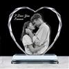 Emoragifou Cornice Foto 3D Personalizzata, Foto in Cristallo con Incisione Laser, Regalo Personalizzato per Anniversario per Donna Uomo Fidanzato Fidanzata, Regali di Compleanno per Lui e Lei
