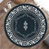 Highdi Tappeto Rotondo Salotto, Morbido Moderno Tappetini Stile Classico Antiscivolo Tappeto per Bambini Cameretta Cucina Casa Zona Balcone Tappet Tavolino (120cm,Grigio Scuro)