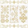 WANDIC 3 fogli adesivi trasferibili da strofinare, motivo retrò, impermeabili, decalcomanie decorative per mobili, cartoline, scrapbooking, fai da te, 15 x 30 cm