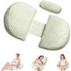 7CDXD Cuscino per gravidanza per dormire, cuscino premaman per donne incinte, cuscino per gravidanza traspirante a forma di W per dormire, portatile e confortevole, per supporto compatto di pancia