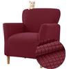 Highdi Copripoltrona Elasticizzato, Jacquard Club Poltrona Copridivano 1 posto con Braccioli, Cocktail Universale Morbido Fodera per Poltrona, Imovibile Lavabile per Hotel Salotto (Rosso)