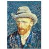 Giallobus - Quadro - Vincent Van Gogh - Autoritratto con cappello di feltro grigio - Vetro acrilico - 70L x 100l cm - Pronto da appendere - Quadri moderni per la casa