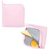Moyad Buste per Alimenti Richiudibili - 2 Pezzi Grandi (16x16cm) per Tramezzini e Snack, PEVA Alimentare Senza BPA, Lavabili e Riutilizzabili per Conservazione Cibi, Rosa