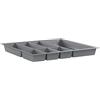 ORGA-BOX Vassoio Portaposate Grigio Argentato Cassetto di 60 cm ad Esempio Nobilia a Partire da 2013 (473,5 x 494 mm) Vassoio per Posate III