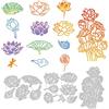 INFUNLY 13 pz Loto Piatto Foil Caldo Fiore Piatto Foil di Metallo Barlume Fai da Te Foglio di Carta Piatto per Il Fai da Te Scrapbooking Goffratura Decor