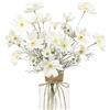 TINA 4 pezzi crisantemi artificiali, fiori artificiali come veri, fiori artificiali, bouquet, decorazione primaverile, fiori di stoffa, fiori finti, piante artificiali per casa, matrimoni, feste