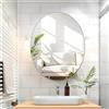 JMITHA Specchio da bagno ovale, 50 x 40 cm, senza cornice, in vetro HD, per bagno, camera da letto, ingresso, soggiorno