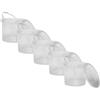 Nipter Secchio di plastica alimentare Nipter con coperchio, chiaro, 5L x 5 pezzi