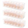 CHUENKUK Scatola Porta Cavi con Scomparti, 3 Pezzi 30x10x7,2 cm, Plastica Trasparente per Gestione Cavi Scrivania e Ufficio