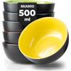 MIAMIO - Ciotole in ceramica (500 ml), 6 pz - Le Papillon (Multicolore) | Set da 6 ciotole in ceramica per muesli, insalata, pasta e snack, ciotole / bowl in ceramica, lavabili in lavastoviglie