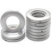 Coolty 32pcs Anelli per Tende Plastica Rotondi Anello Occhiello a Basso Rumore per Camera da Letto Soggiorno Tenda Fibbia, 40 mm diametro Interno (Matte Silver)
