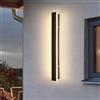 ZTWLEED Applique Esterno LED 16W 80CM Nero IP65,Luce Bianco Caldo 3000K | Lampada Da Parete Impermeabile,Luce Decorativa Lunga Per Villa,Giardino,Balcone,Terrazzo,Ingresso,110-240V