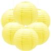 Ruidee 6 Pezzi Lanterne di Carta 30cm Lanterna di Carta Rotonde da Appendere in Carta Lanterne Lanterna di Carta per Decorare Luci e Decorazioni per Matrimoni Compleanni Diametro (ZDL/Yellow)