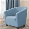 Highdi Copripoltrona 1 Posto Elasticizzato Poltrona Da Cocktail Chesterfield Jacquard Tinta Unita Fodera Universale Lavabile Sedia Da Club per Bar Soggiorno Camera da Letto (Blu Denim)