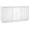 vidaXL Credenza Bianca 111x34x60 cm in Legno Massello di Pino