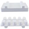 ACOLY Stampo per riso giapponese per sushi 10 in 1 - Antiaderente, rettangolare, in plastica bianca per palline di riso per sushi e nigiri