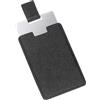 QUARKZMAN Specchietto Tascabile Piccolo per Borse, Specchietto Portatile per Trucco in Acciaio Inossidabile con Custodia in Pelle, Specchietto da Viaggio (Nero, 2.56 x 3.74)