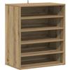 vidaXL Scarpiera Rovere Artigianale 60x35x70 cm in Legno Multistrato, Mobile per Scarpe, mensola per Scarpe, Porta Scarpe, Armadio per Scarpe