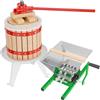 Wiltec Set Mulino macina Frutta 7 l e Torchio Frutta 12 l con Gabbia in Legno e scacco di spremitura