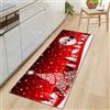Highdi Tappeto Cucina Antiscivolo Lavabile Stampe Natalizie alla Moda Tappeto Passatoia Cucina Tappeto da Cucina Lungo Tappeti Runner Tappeto Corridoio per Ingresso (80 * 120cm,Alberi di Natale)