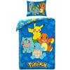 anemone Set copripiumino ufficiale Pokémon in microfibra, 140 x 200 cm + 65 x 65 cm (A)