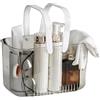 Balakaka Cesto Portaoggetti con Maniglia 5.8 L, Cestino per Doccia Portatile con Foro di Scarico, Cesto Portaoggetti per Conservare i Cosmetici Shampoo, Bianco