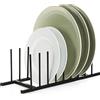 com-four® Scolapiatti in metallo, scolapiatti stabile | moderno organizzatore da cucina - asciugapiatti nobile - portacoperchi