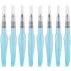 REBECCAHOWARD 8 pennelli per serbatoio dell'acqua, acquerello, pennello riutilizzabile con serbatoio dell'acqua, blu, 3 misure, per acquerelli, guazzo, pastelli idrosolubili, principianti, artisti