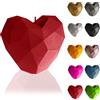 Candellana Heart Low-Poly - Candela per San Valentino - Candele di San Valentino - Idea regalo - Candela Cuore - Deco romantica - Candele d'amore - Regalo fatto a mano