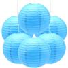 Ruidee 6 Pezzi Lanterne di Carta 30cm Lanterna di Carta Rotonde da Appendere in Carta Lanterne Lanterna di Carta per Decorare Luci e Decorazioni per Matrimoni Compleanni Diametro (ZDL/Sky Blue)