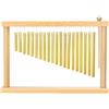 QUARKZMAN 20 Note Chime Bar Table Top Wind Chimes Gold Tone With Mallet