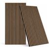 Paluplus Set 2 Pannelli Fonoassorbenti con Doghe Effetto Legno, Misura 120x60 cm - 1,44 ㎡, Pannello 3D Spessore da 2,1 cm, Rivestimento Acustico Decorativo per Pareti e Soffitti -4546M -11 (Noce)