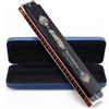 East Top 24 Hole Tremolo Harmonica Key of C, armonica professionale per adulti, musicisti e studenti (T2406K-C)