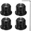 QUARKZMAN 4 Pz Manopole in Alluminio per Potenziometro, 3/16 (4mm) Manopole di Controllo Volume e Tono Universali per Chitarra, Basso, 3/4 Nero