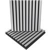 ua acoustics Set di 2 Pannelli acustici fonoassorbenti e diffusivi a doghe | 50x50x5cm | Assorbimento - Diffusione - Riflessione - Insonorizzazione | Legno laminato: [x2 POLE | Bianco]