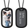 U7 Collana Personalizzata con Foto Acciaio Inossidabile 4 Stile | Ciondolo Personalizzato con Foto e Incisione; Catena Acciaio Inossidabile;Colore Argento/Oro/Nero; Regalo per Uomo Donna