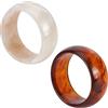 UNICRAFTALE 2 bracciali in resina acrilica per donne, ovali, larghi, geometrici, irregolari, alla moda, in acrilico, idea regalo per uomini, Inner Durchmesser:6.75cm