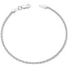 ASDULL Bracciali a corda in argento Sterling 925 da 2/3/5 mm argento/oro placcato braccialetti per donne braccialetto a catena a corda per uomo 16,5-22,9 cm, 7.5, Argento Sterling Argento, Non pietra