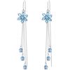VONALA Orecchini a forma di luna e stella, in argento Sterling 925, orecchini a catena lunga, per donne e festa della mamma