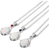 Generic Collana con medaglione in acciaio inox H2O, set da 3 collane con ciondolo in argento H2O, gioielli regalo per donne
